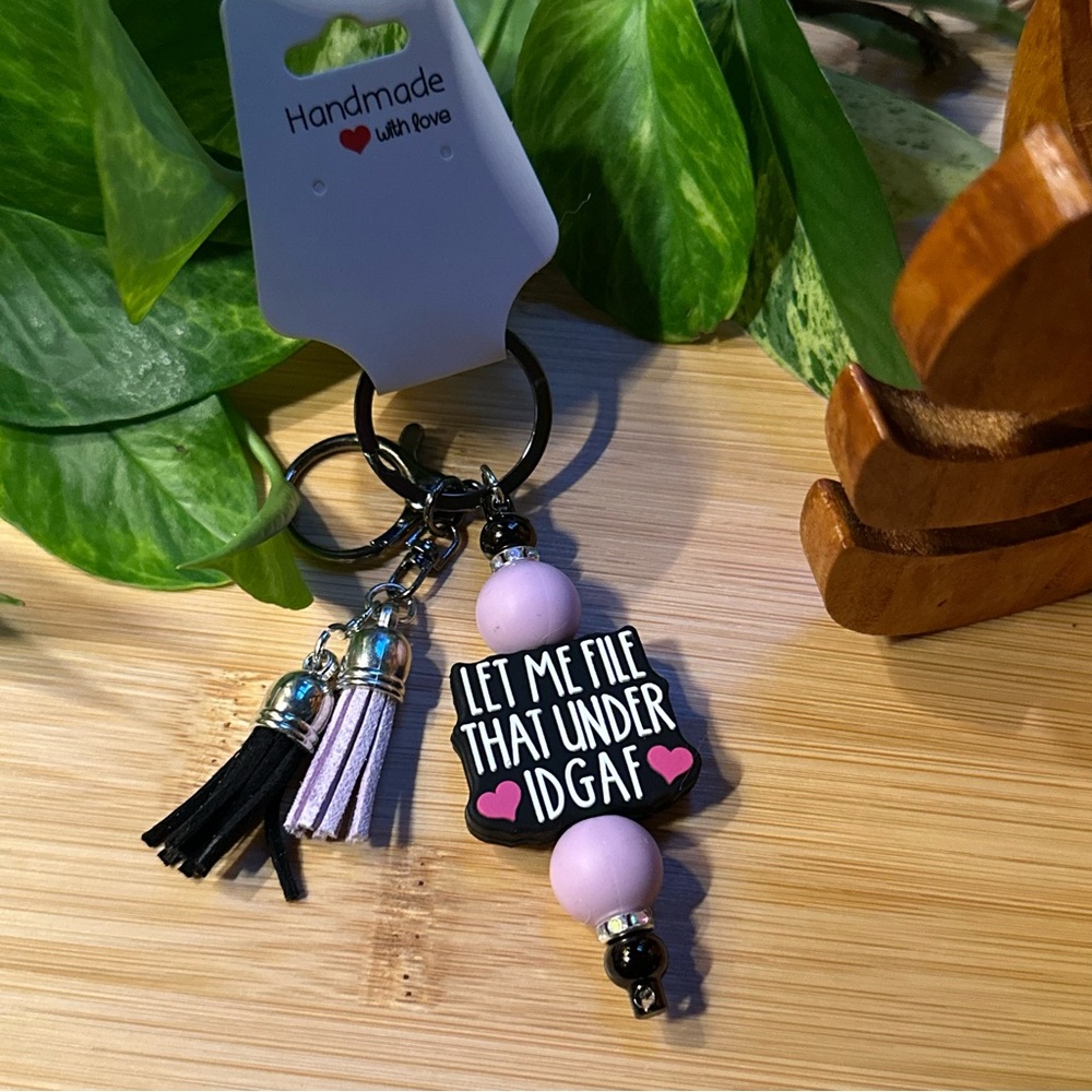 Funny Keychain 😂 Handmade Silicone Beads | Sassy Gift Idea‎